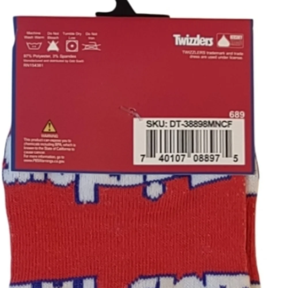 Twizzlers Crew Socks Unisex Novelty Gift Bundle And Save